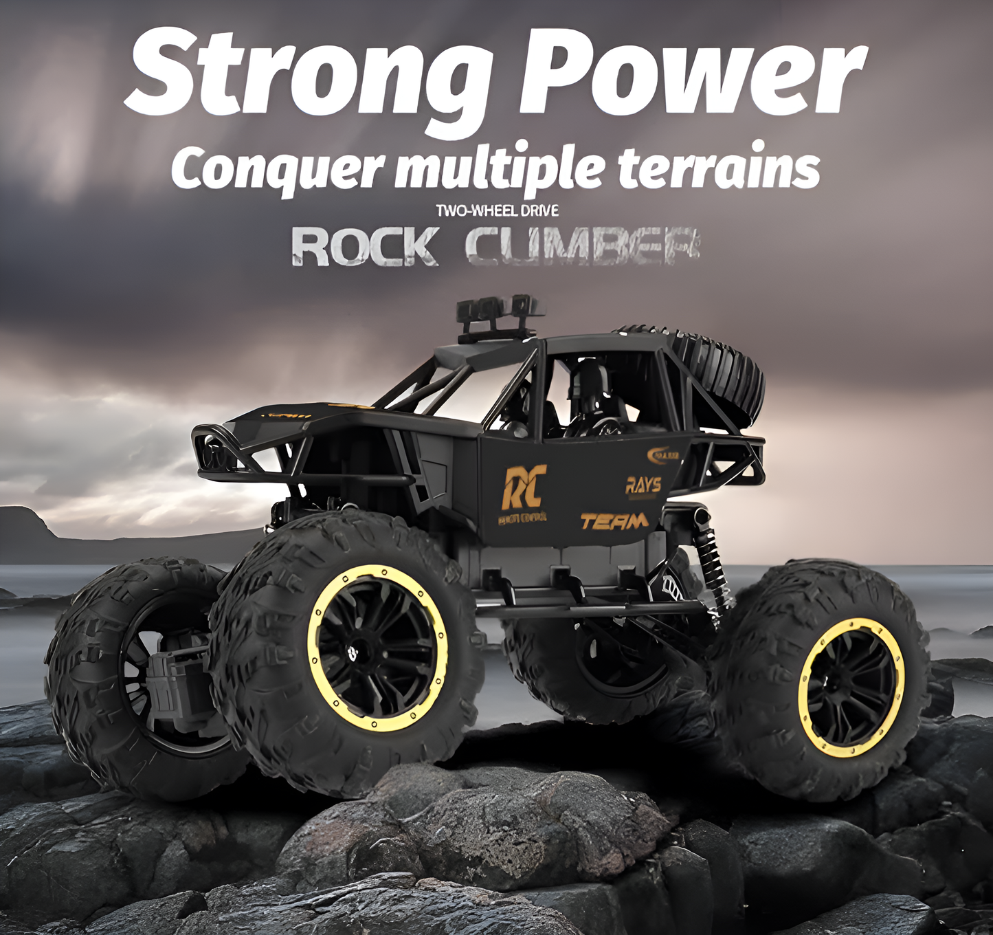 Remote Controlled Rock Crawler Monster Truck Toy for Kids