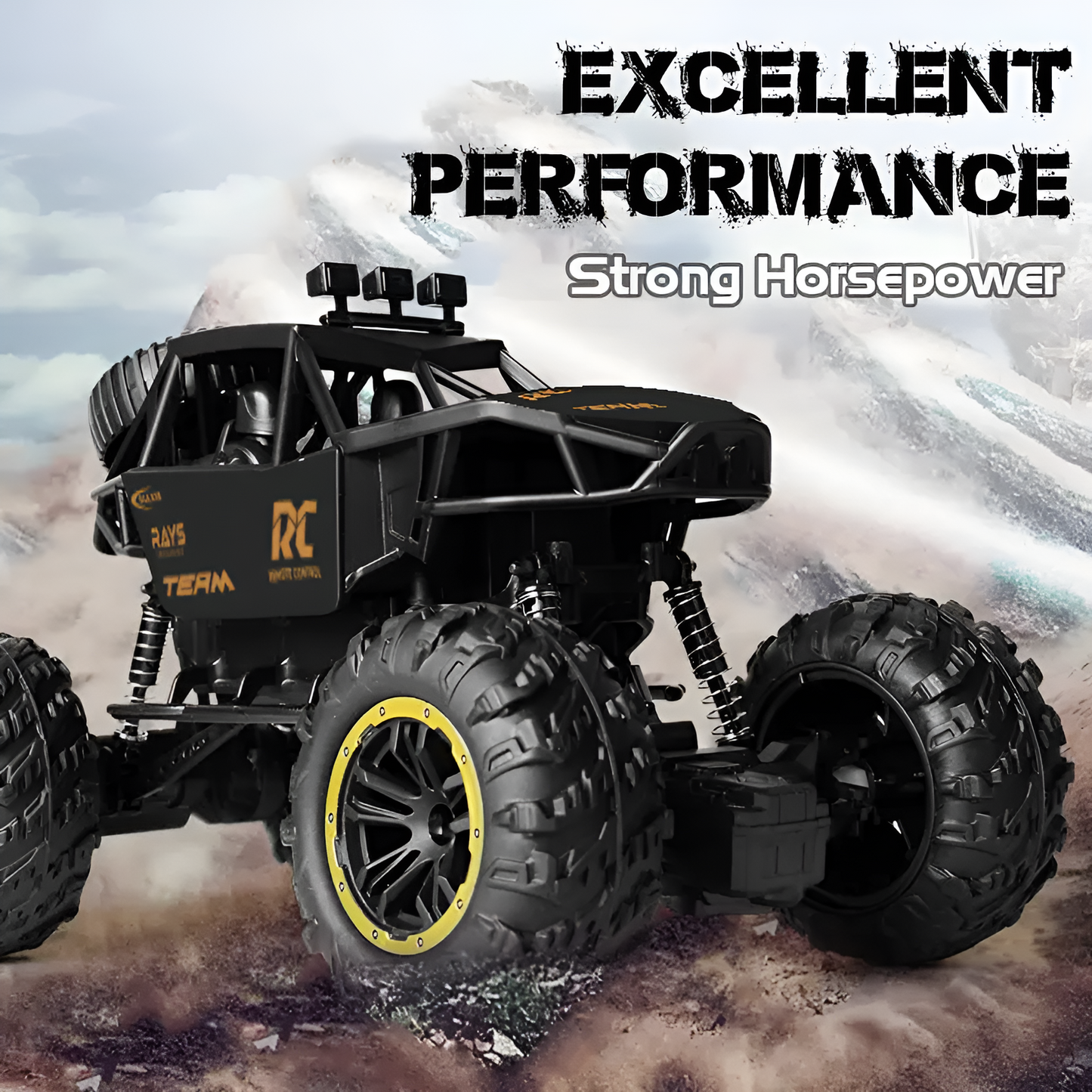 Remote Controlled Rock Crawler Monster Truck Toy for Kids