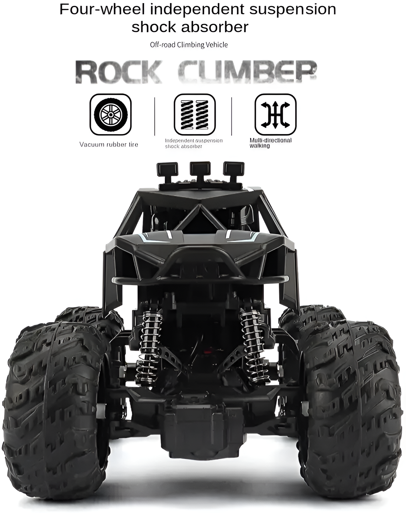 Remote Controlled Rock Crawler Monster Truck Toy for Kids