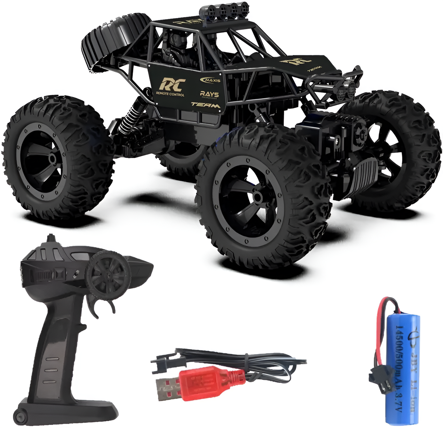 Remote Controlled Rock Crawler Monster Truck Toy for Kids